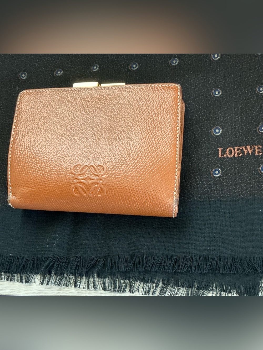 Loewe Black Scarf and Loewe wallet! See last pics.